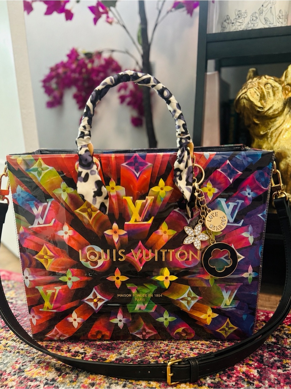Louis Vuitton Up-cycled Shopping bag tote Multi-Color Monogram